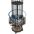 KEXMO Mobile Fishing Rod Holder Pole Rack for Garage, 360 Degree Lockable Wheels, Rigging Station, Heavy-Duty Steel Space-Saving Floor Stand, Holds 16 Combos, Fishing Gear Storage